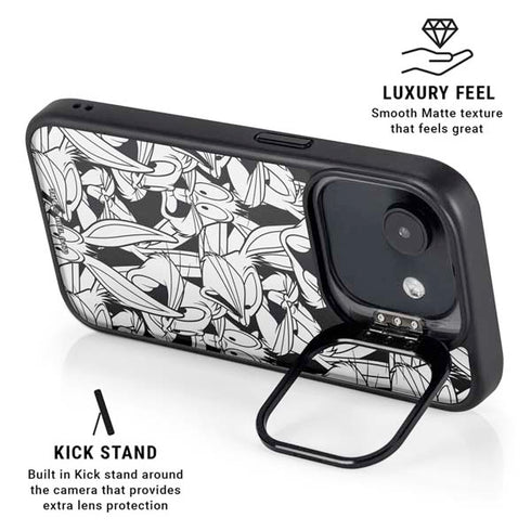 Looney Tunes Bugs Bunny Super Sized Pattern iPhone 16e Kickstand Case