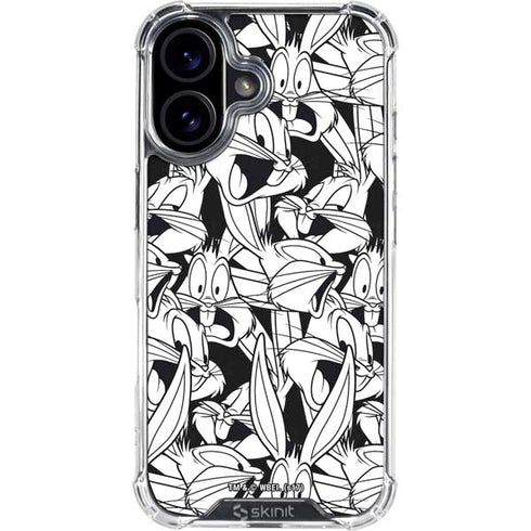 Looney Tunes Bugs Bunny Super Sized Pattern iPhone 17 Clear Case