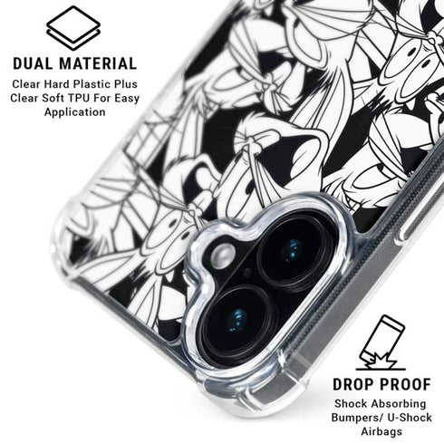 Looney Tunes Bugs Bunny Super Sized Pattern iPhone 17 Clear Case