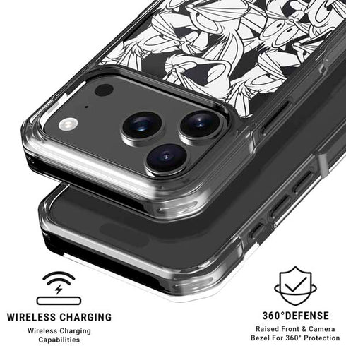 Looney Tunes Bugs Bunny Super Sized Pattern iPhone 18 Pro Clear Case