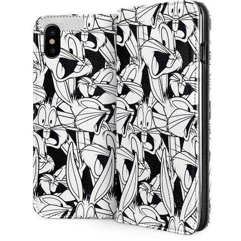 Looney Tunes Bugs Bunny Super Sized Pattern iPhone 8 Folio Case