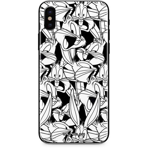 Looney Tunes Bugs Bunny Super Sized Pattern iPhone XS Skin