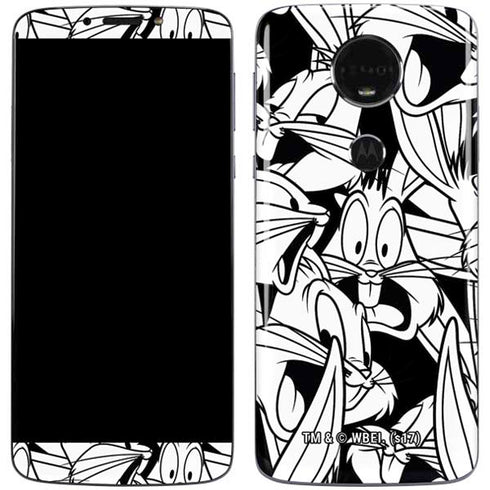 Looney Tunes Bugs Bunny Super Sized Pattern Moto E5 Plus Skin