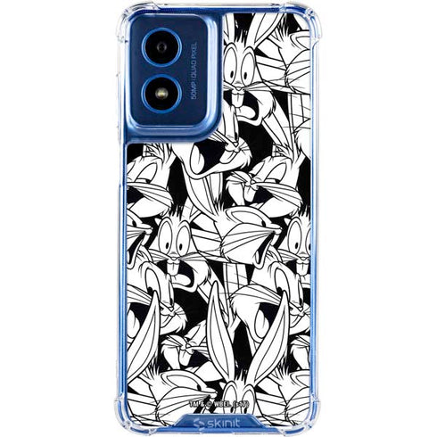 Looney Tunes Bugs Bunny Super Sized Pattern Moto G 5G (2024) Clear Case
