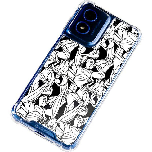 Looney Tunes Bugs Bunny Super Sized Pattern Moto G Play 4G (2024) Clear Case