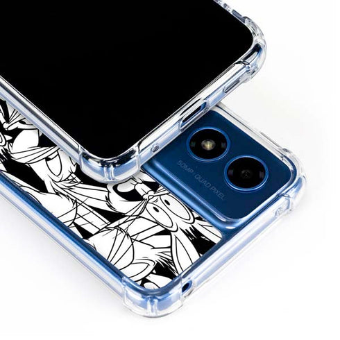 Looney Tunes Bugs Bunny Super Sized Pattern Moto G Play 4G (2024) Clear Case