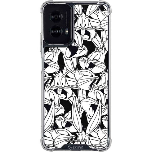 Looney Tunes Bugs Bunny Super Sized Pattern Moto G Power 5G (2024) Clear Case