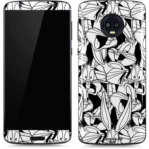 Looney Tunes Bugs Bunny Super Sized Pattern Moto G6 Skin