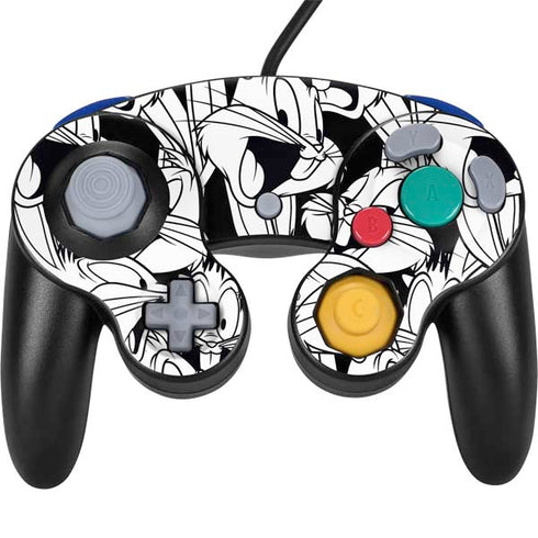 Looney Tunes Bugs Bunny Super Sized Pattern Nintendo GameCube Controller Skin