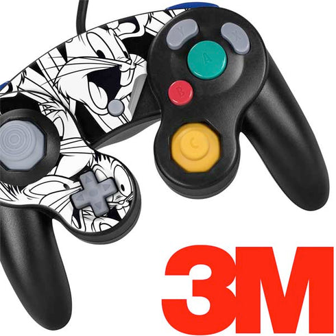 Looney Tunes Bugs Bunny Super Sized Pattern Nintendo GameCube Controller Skin