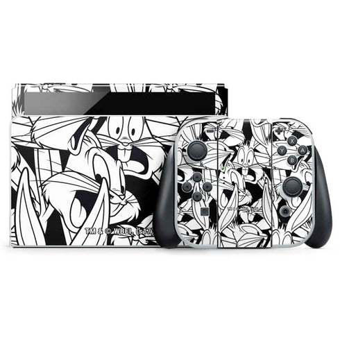 Looney Tunes Bugs Bunny Super Sized Pattern Nintendo Skins