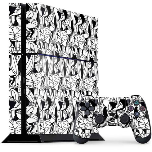 Looney Tunes Bugs Bunny Super Sized Pattern PlayStation PS4 Skins