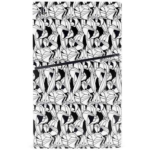 Looney Tunes Bugs Bunny Super Sized Pattern PS5 Slim Digital Edition Console Skin