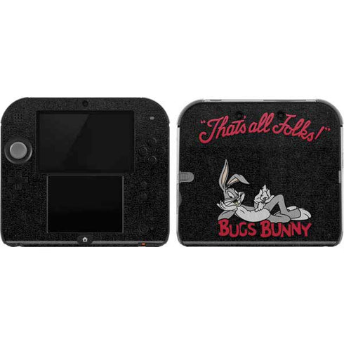 Looney Tunes Bugs Bunny Thats All Folks Nintendo 2DS Skin