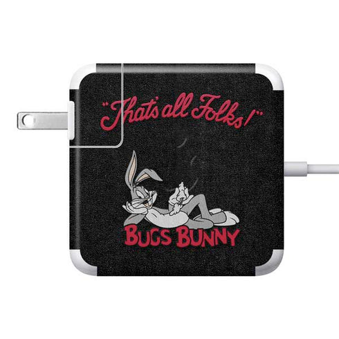 Looney Tunes Bugs Bunny Thats All Folks 85W Power Adapter (15 and 17 inch MacBook Pro Charger) Skin