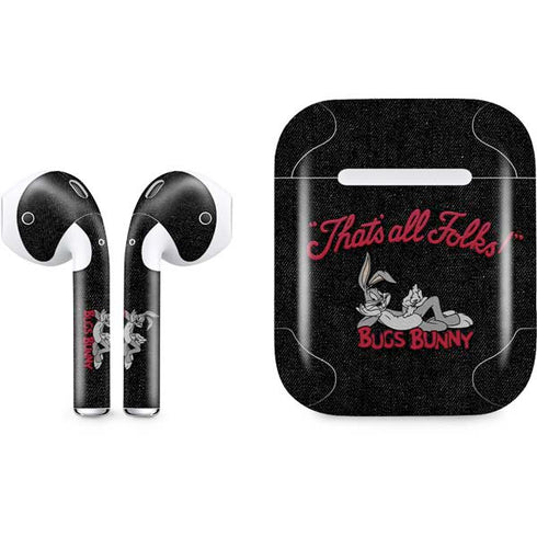 Looney Tunes Bugs Bunny Thats All Folks Apple AirPods Skin