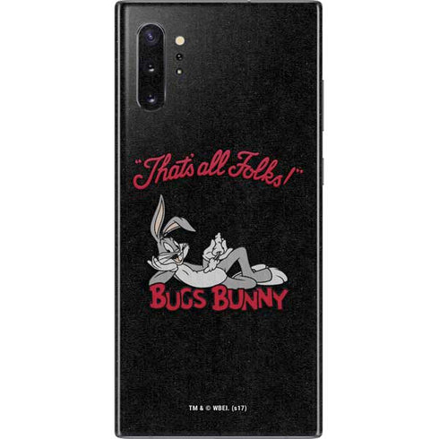 Looney Tunes Bugs Bunny Thats All Folks Galaxy Note 10 Plus Skin
