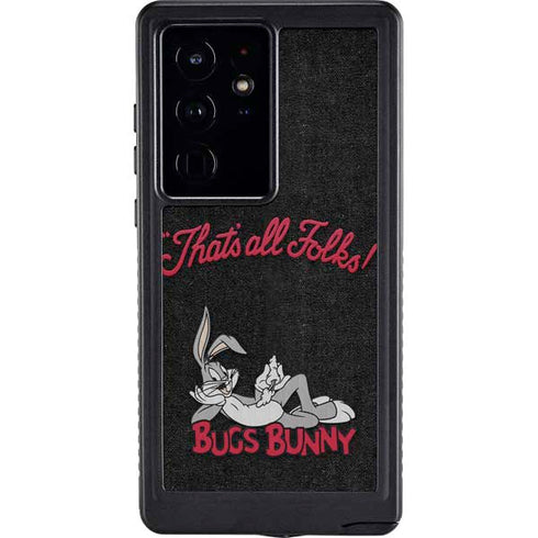 Looney Tunes Bugs Bunny Thats All Folks Galaxy S24 Ultra Waterproof Case