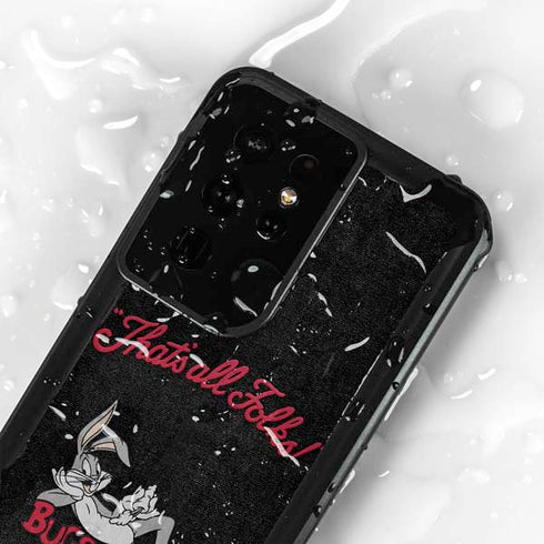 Looney Tunes Bugs Bunny Thats All Folks Galaxy S24 Ultra Waterproof Case