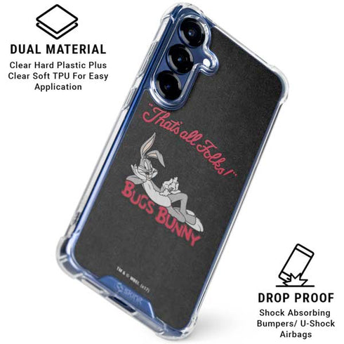 Looney Tunes Bugs Bunny Thats All Folks Galaxy S25 Plus Clear Case