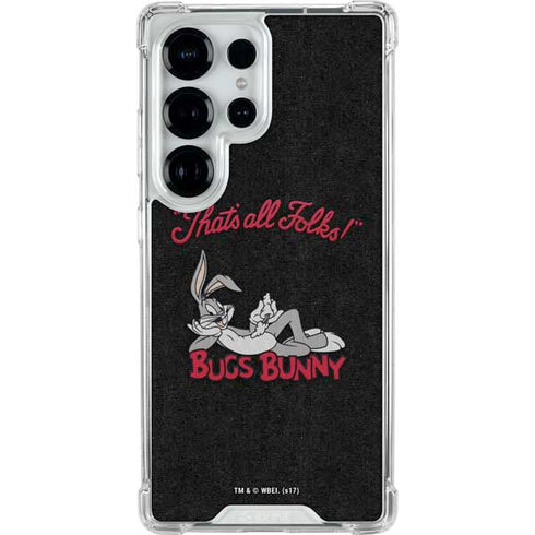 Looney Tunes Bugs Bunny Thats All Folks Galaxy S25 Ultra Clear Case