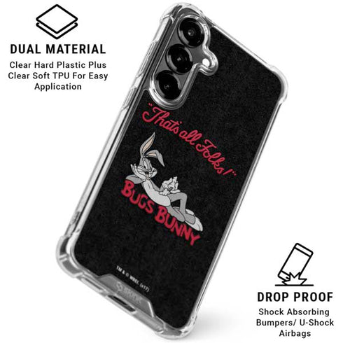 Looney Tunes Bugs Bunny Thats All Folks Galaxy S26 Clear Case