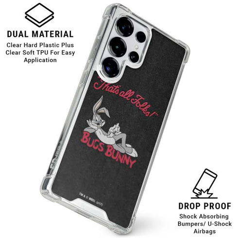 Looney Tunes Bugs Bunny Thats All Folks Galaxy S26 Ultra Clear Case