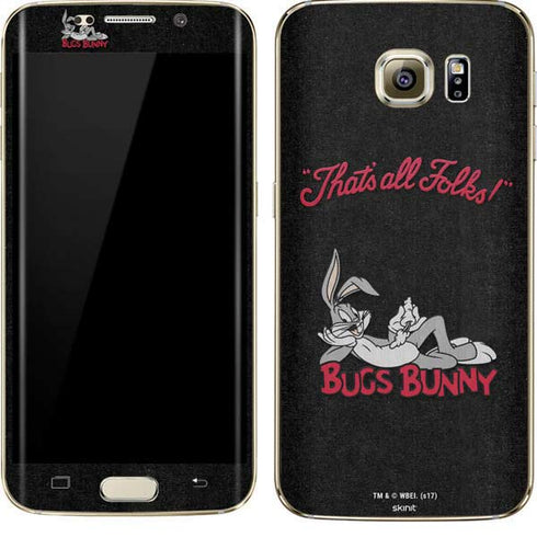 Looney Tunes Bugs Bunny Thats All Folks Galaxy S7 Edge Skin