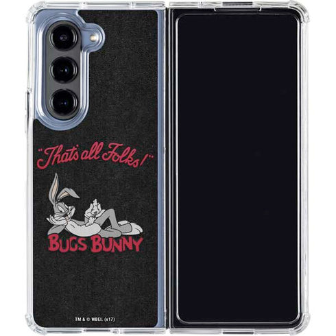 Looney Tunes Bugs Bunny Thats All Folks Galaxy Z Fold5 5G Clear Case