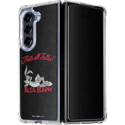 Looney Tunes Bugs Bunny Thats All Folks Galaxy Z Fold5 5G Clear Case