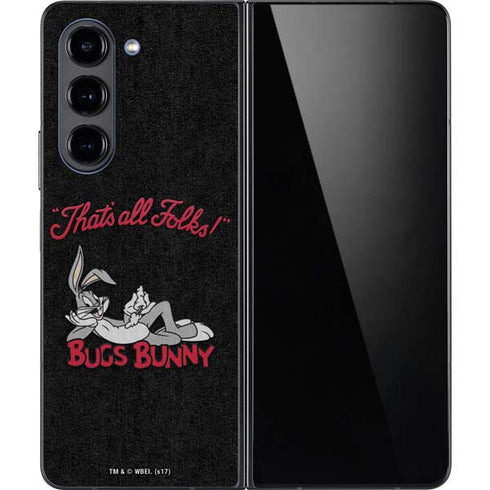 Looney Tunes Bugs Bunny Thats All Folks Galaxy Z Fold5 5G Skin