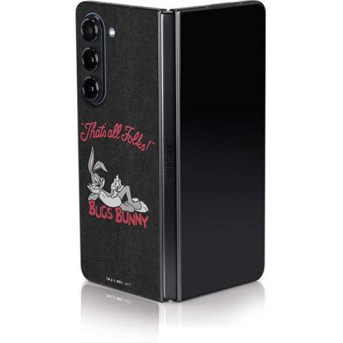 Looney Tunes Bugs Bunny Thats All Folks Galaxy Z Fold5 5G Skin