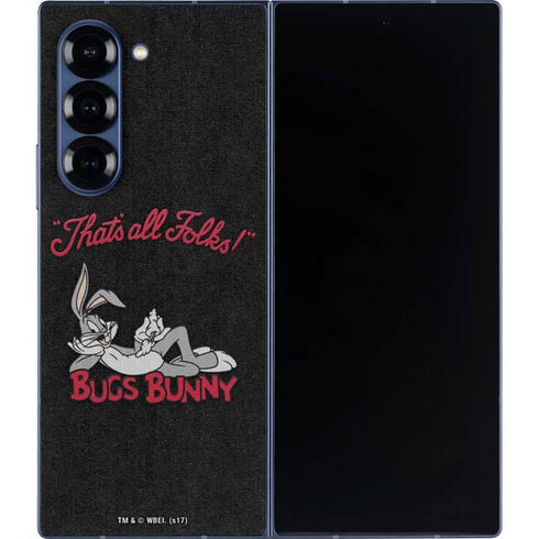 Looney Tunes Bugs Bunny Thats All Folks Galaxy Z Fold6 Skin