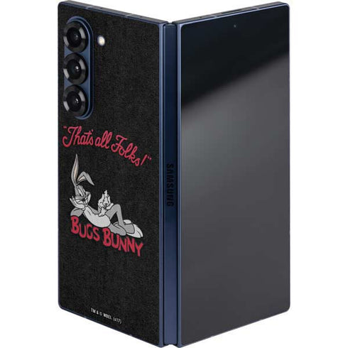 Looney Tunes Bugs Bunny Thats All Folks Galaxy Z Fold6 Skin