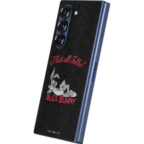 Looney Tunes Bugs Bunny Thats All Folks Galaxy Z Fold6 Skin
