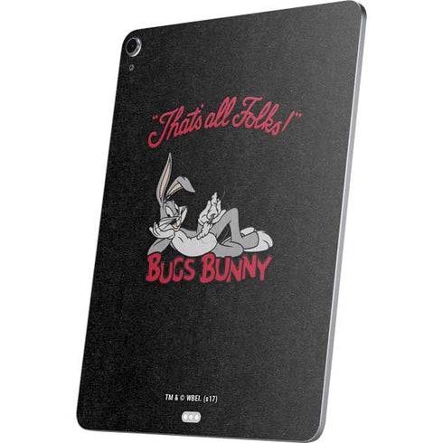 Looney Tunes Bugs Bunny Thats All Folks Apple iPad Air Skin