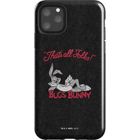 Looney Tunes Bugs Bunny Thats All Folks iPhone Cases