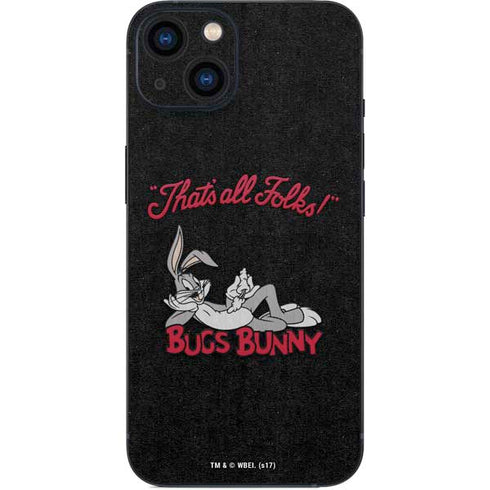 Looney Tunes Bugs Bunny Thats All Folks iPhone Skins