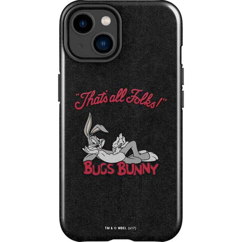 Looney Tunes Bugs Bunny Thats All Folks iPhone 15 Impact Case