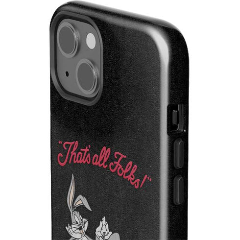 Looney Tunes Bugs Bunny Thats All Folks iPhone 15 Impact Case