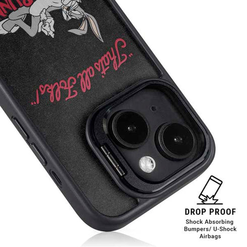 Looney Tunes Bugs Bunny Thats All Folks iPhone 15 Kickstand Case