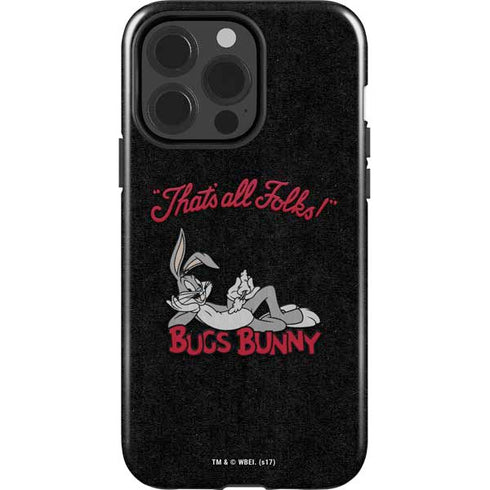 Looney Tunes Bugs Bunny Thats All Folks iPhone 15 Pro Impact Case