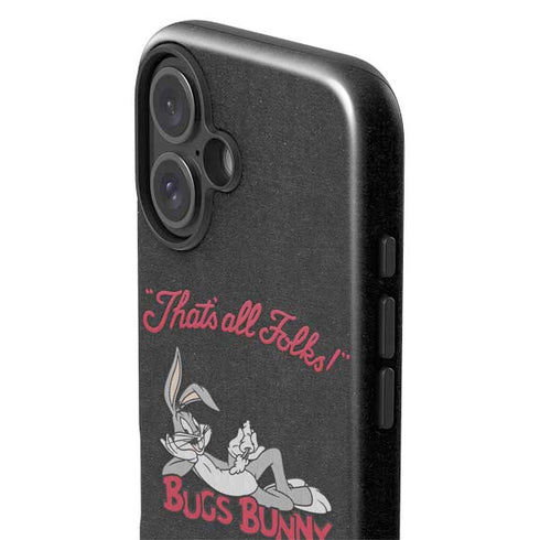 Looney Tunes Bugs Bunny Thats All Folks iPhone 16 Impact Case