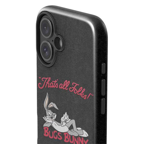 Looney Tunes Bugs Bunny Thats All Folks iPhone 16 Plus Impact Case