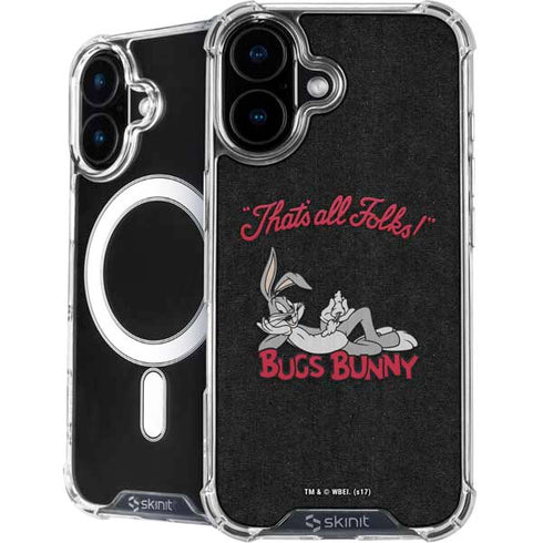 Looney Tunes Bugs Bunny Thats All Folks iPhone 16 Plus MagSafe Case