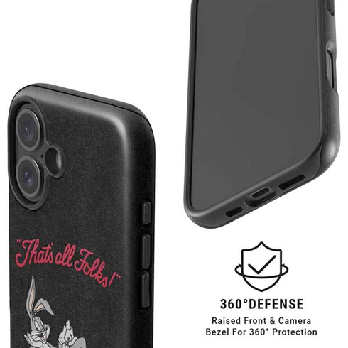 Looney Tunes Bugs Bunny Thats All Folks iPhone 16 Plus Magsafe Impact Case