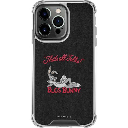 Looney Tunes Bugs Bunny Thats All Folks iPhone 16 Pro Clear Case