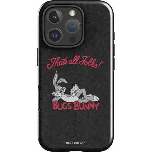 Looney Tunes Bugs Bunny Thats All Folks iPhone 16 Pro Impact Case