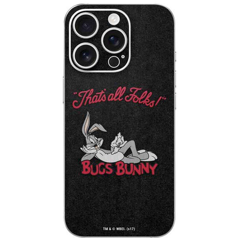 Looney Tunes Bugs Bunny Thats All Folks iPhone 16 Pro Skin