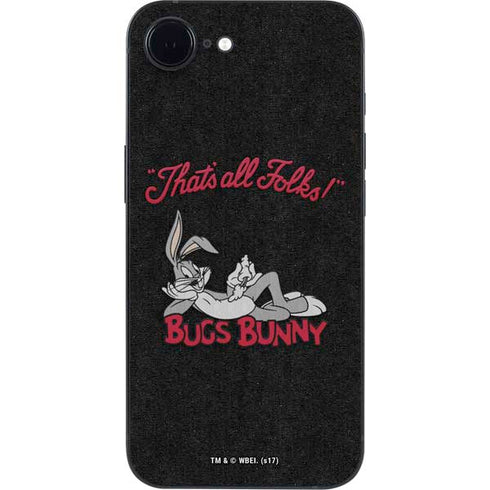 Looney Tunes Bugs Bunny Thats All Folks iPhone 16e Skin